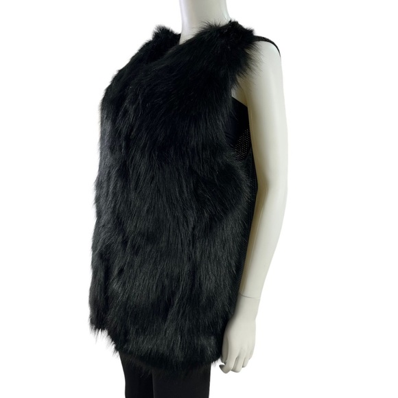 Sebby Collection Black Faux Fur Vest Size XXL/XXG - Picture 3 of 8